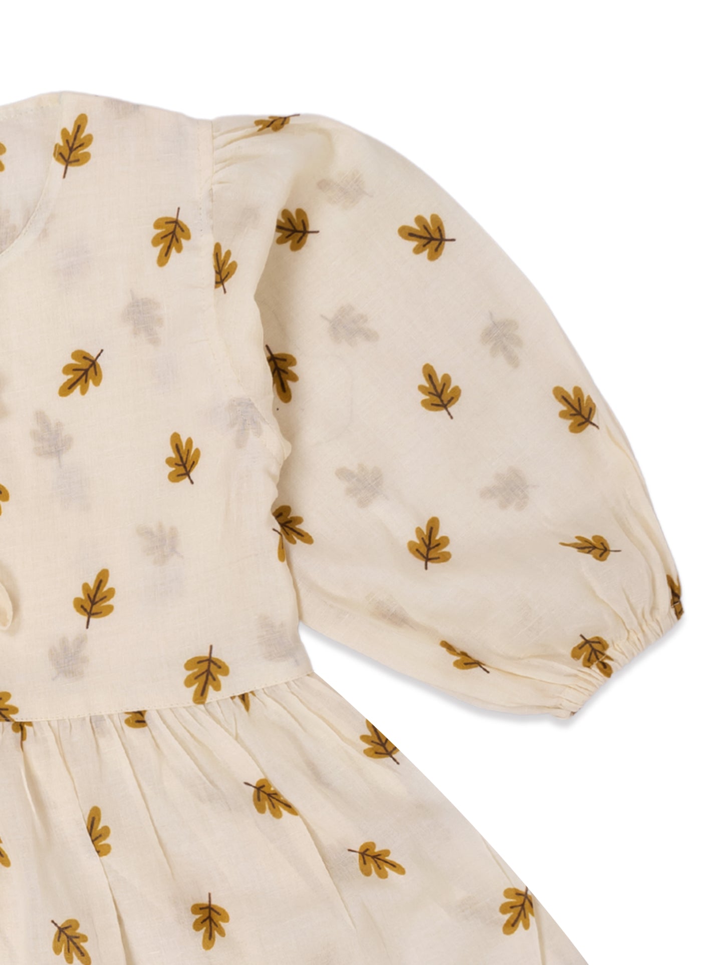 Leaf Charm Muslin Tie-Up Cord Set