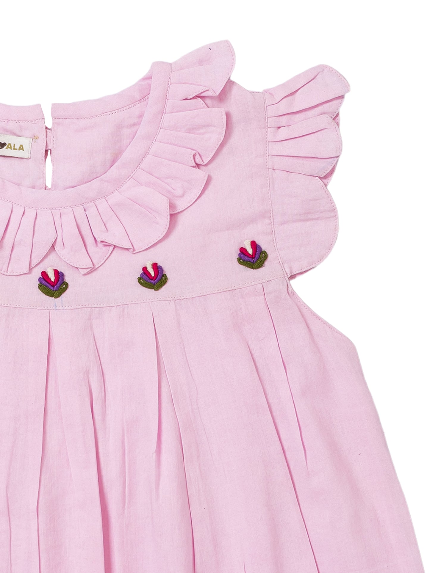 Pink Petal Embroidered Dress