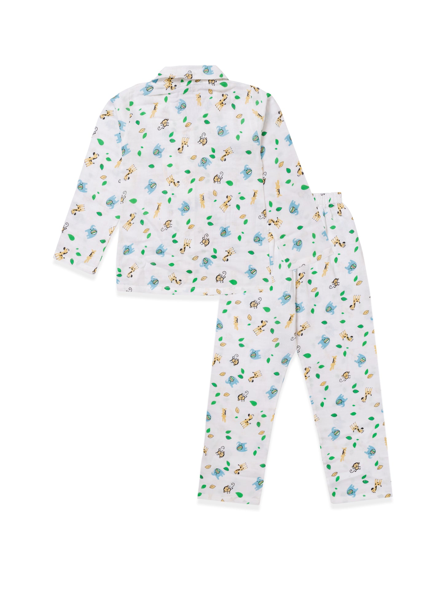 Muslin Cotton Nightsuit – Jungle Safari Print