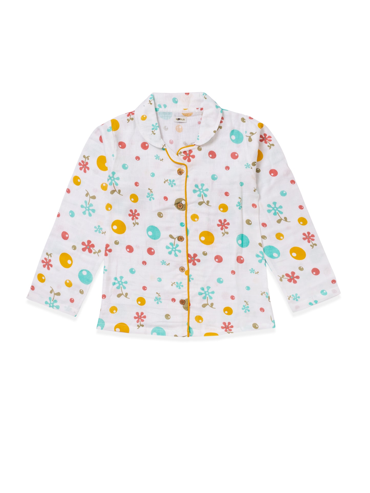 Muslin Cotton Nightsuit - Playful Dots