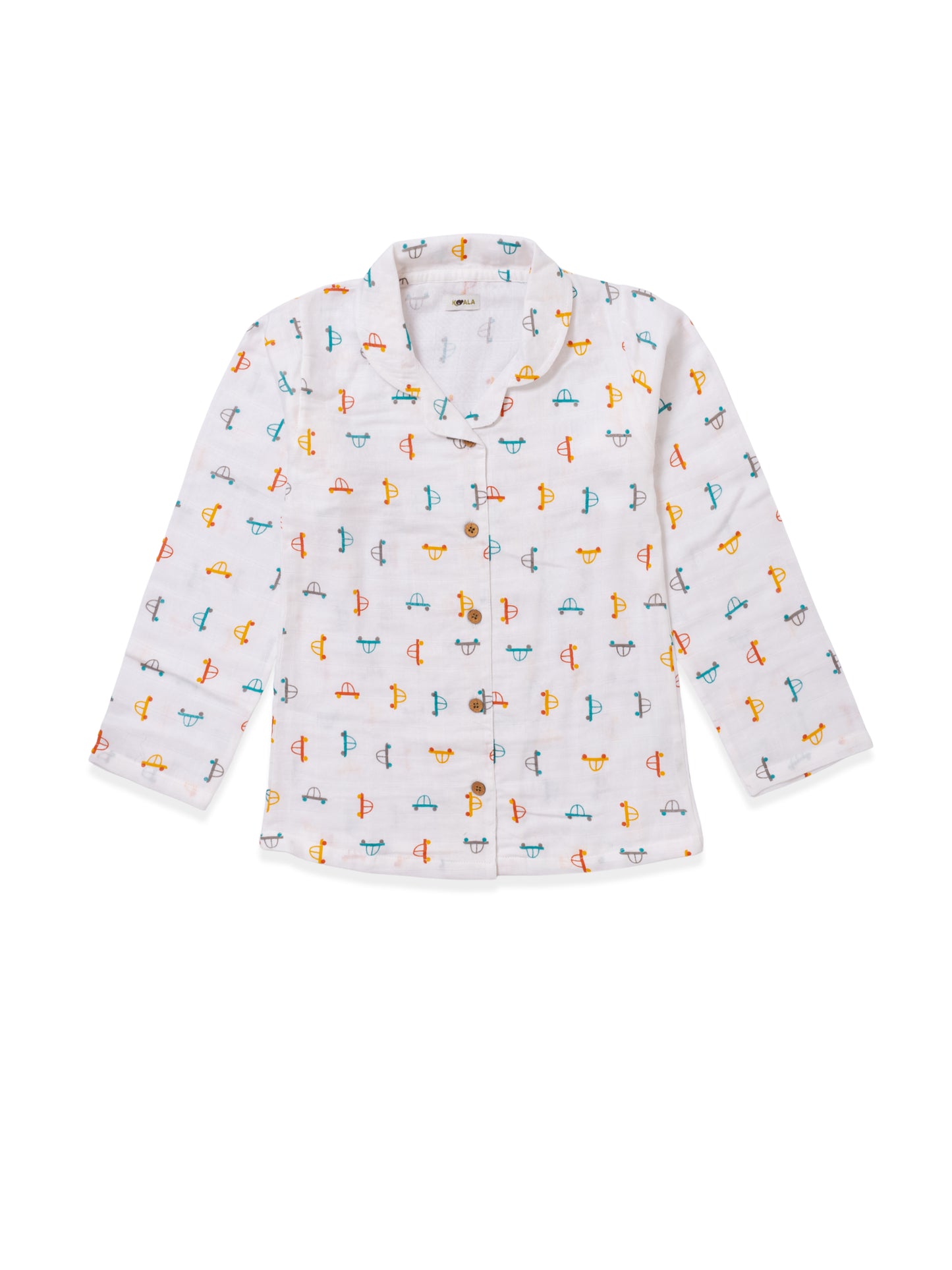 Muslin Cotton Nightsuit - Hot Wheels