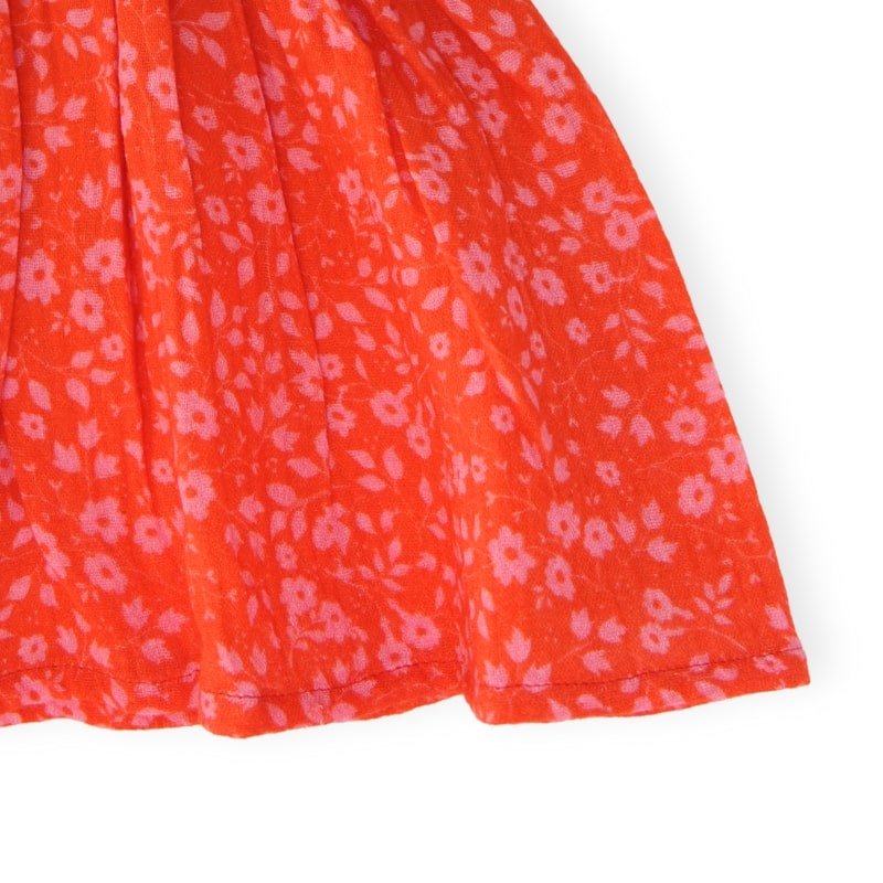 Bright Floral Print Peplum Top