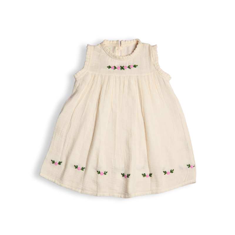 Girls Hand Embroidered A- Line Dress