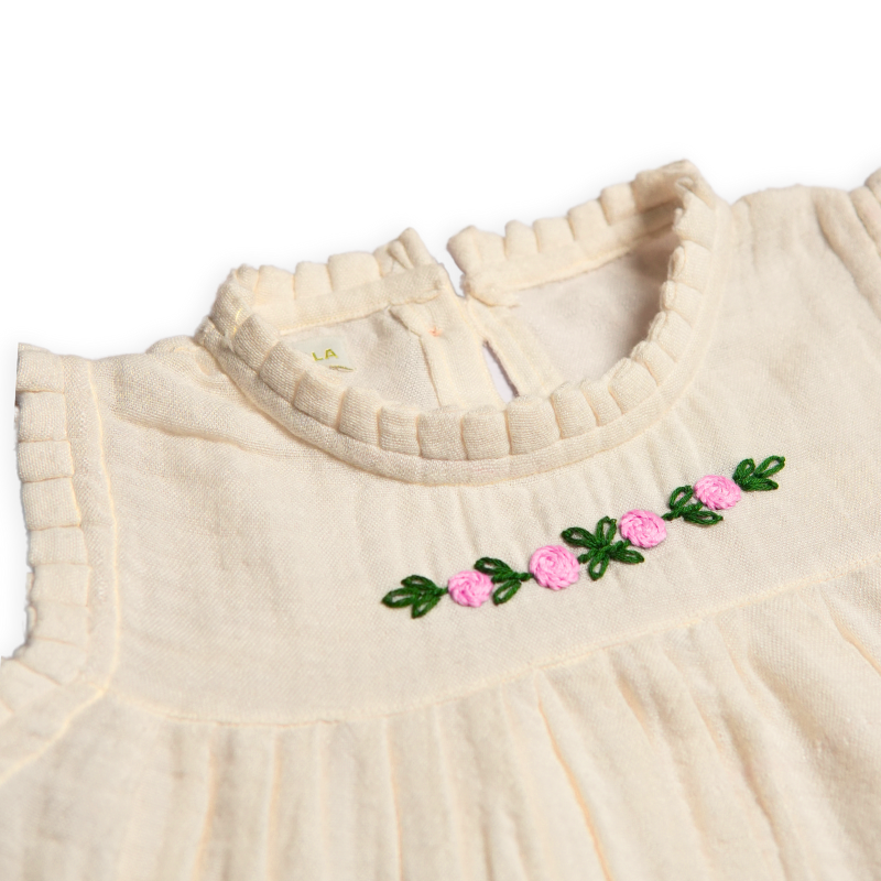 Girls Hand Embroidered A- Line Dress