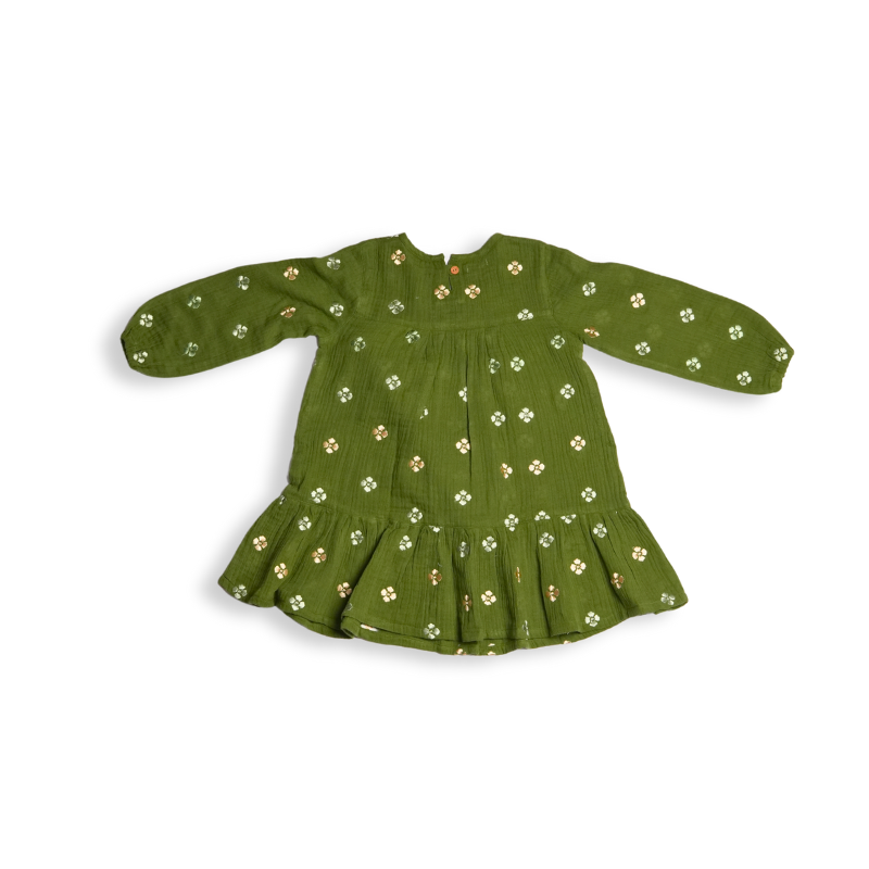 Olive Embrodiery Dress