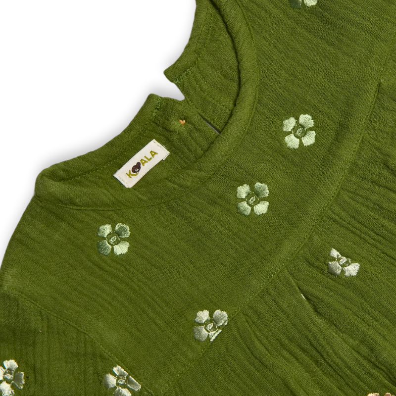 Olive Embrodiery Dress