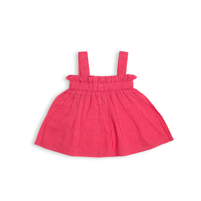 Raspberry Ruffle Top