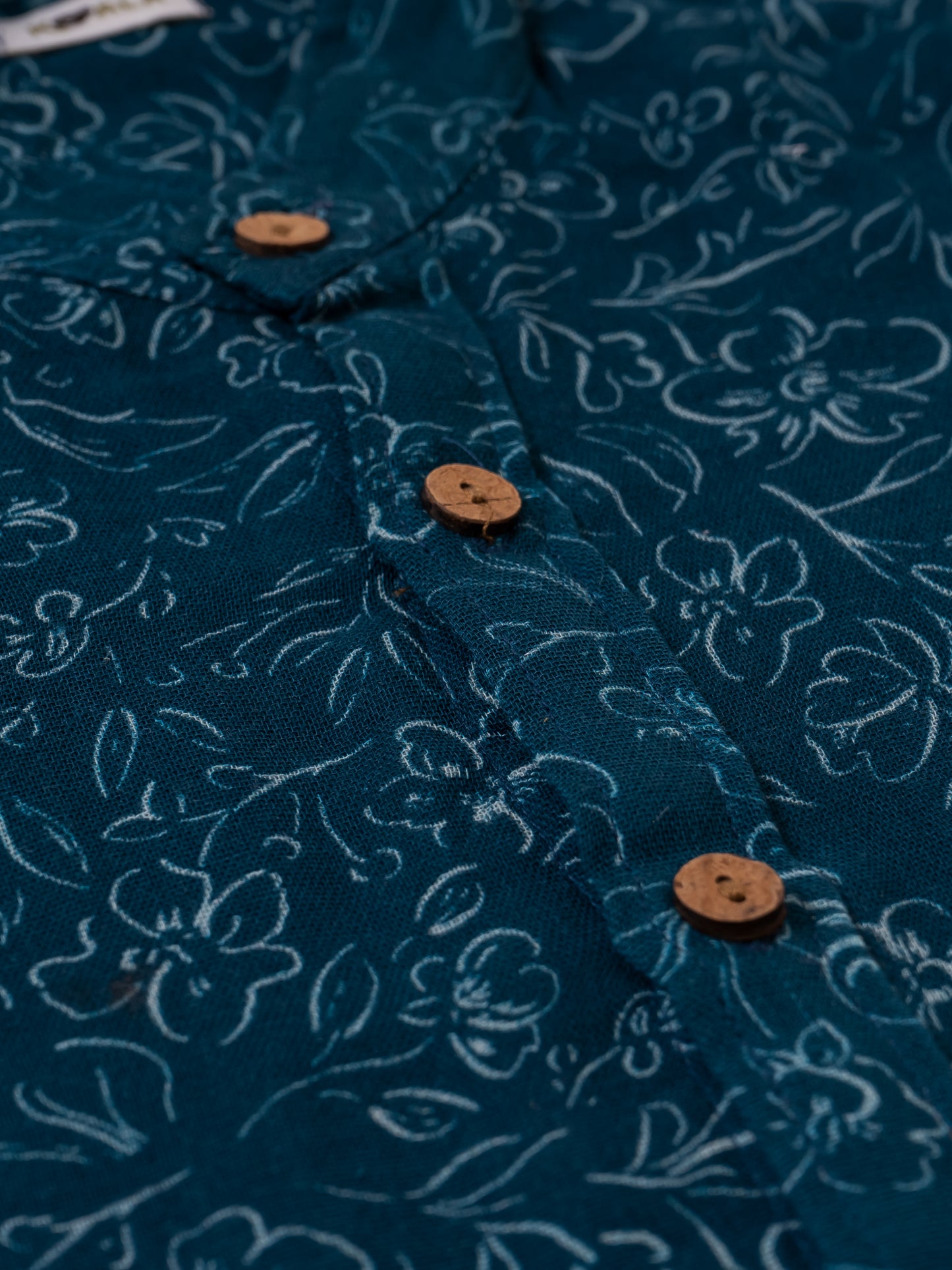 Boys Ocean Blue Half Sleeve Organic Cotton Shirt with Pants
