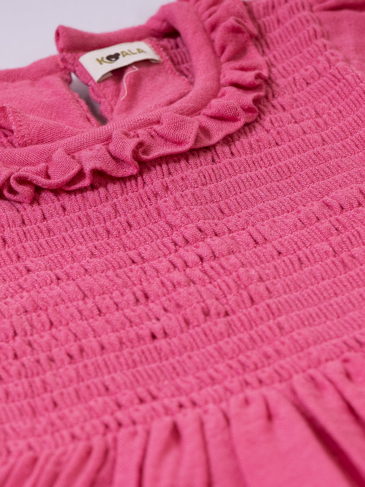 Rosé Ruffle Smocked Dress