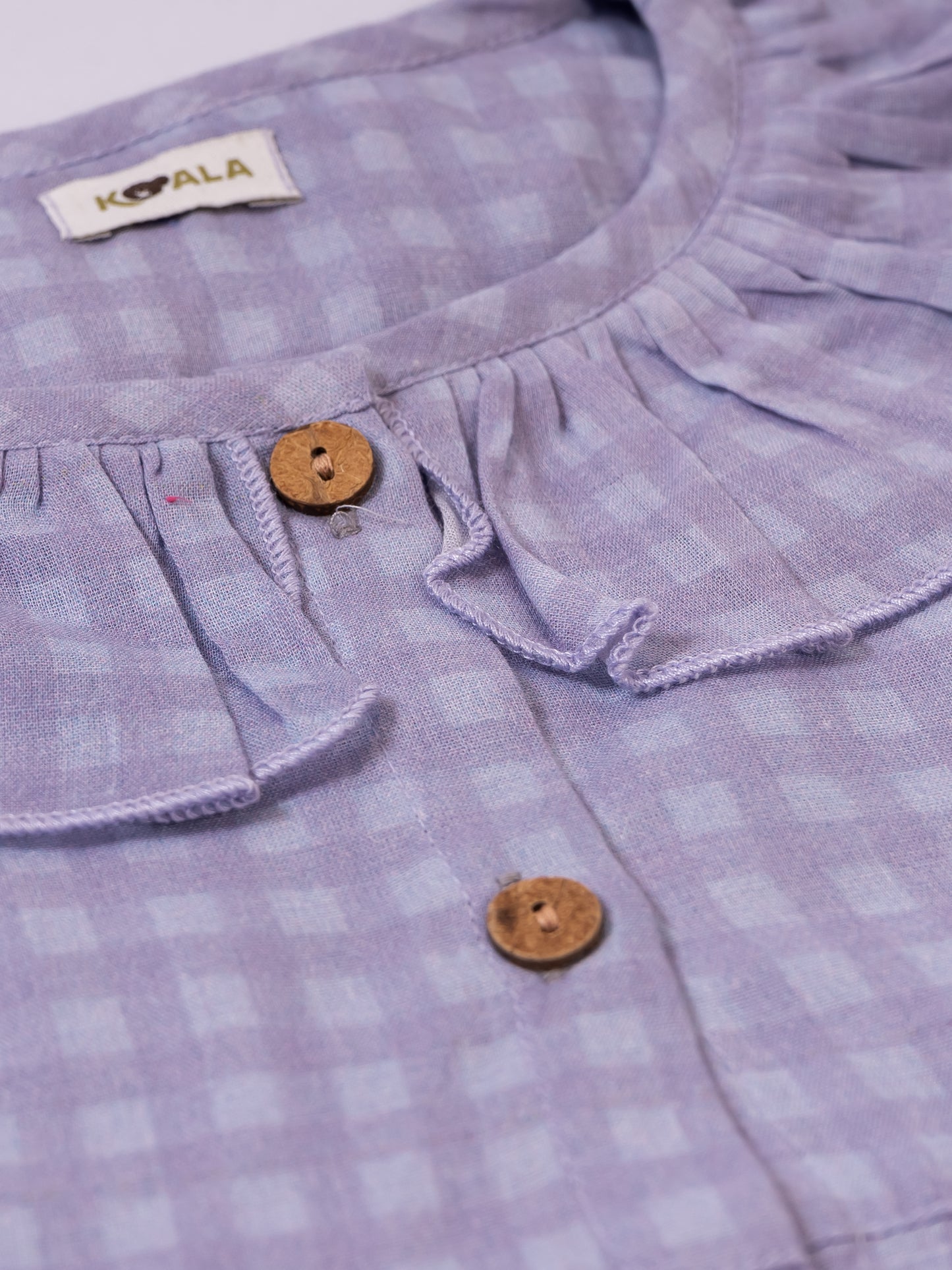Lavender Gingham Mumul Dress