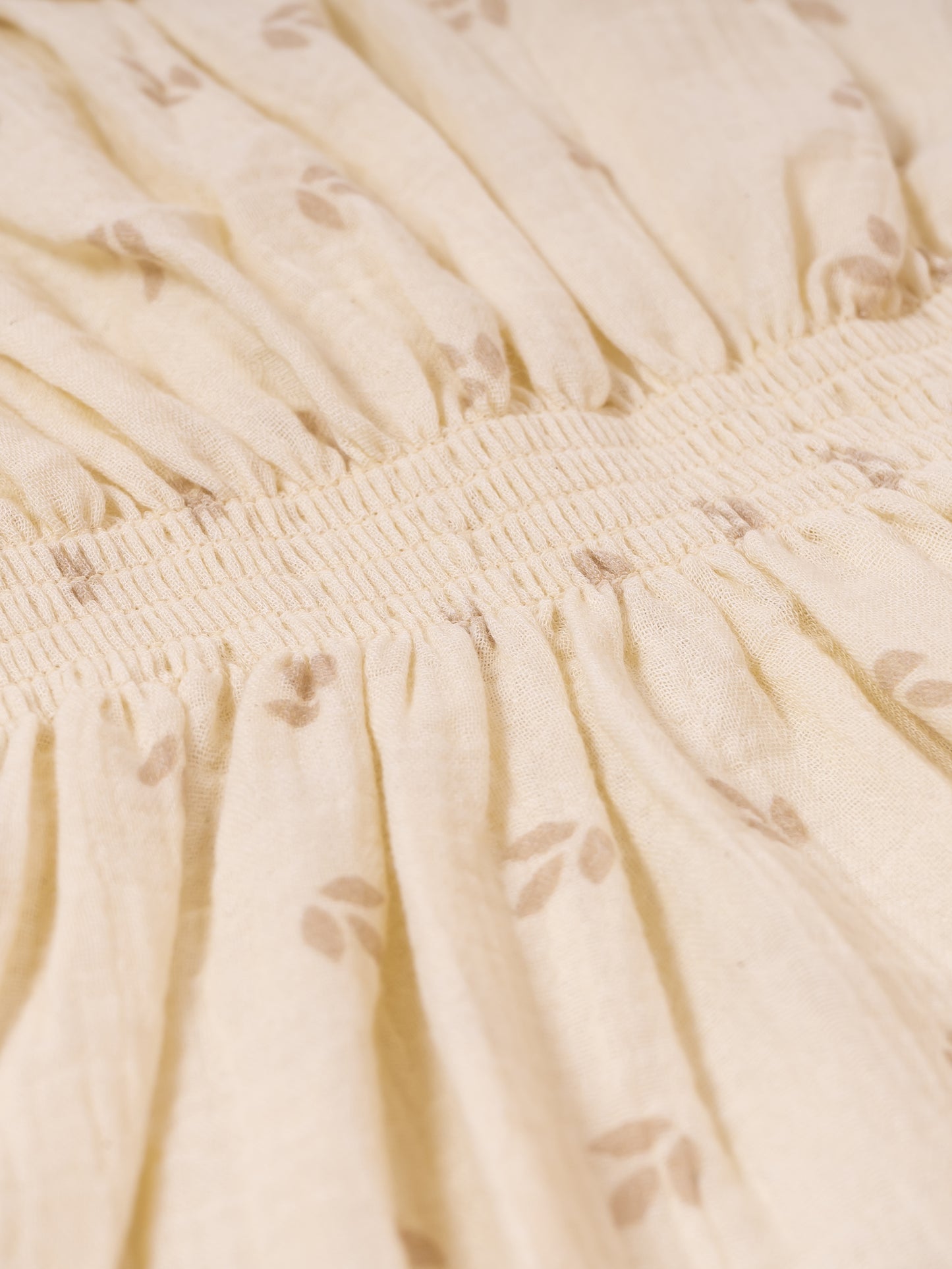 Ivory Petal Smocked Dress