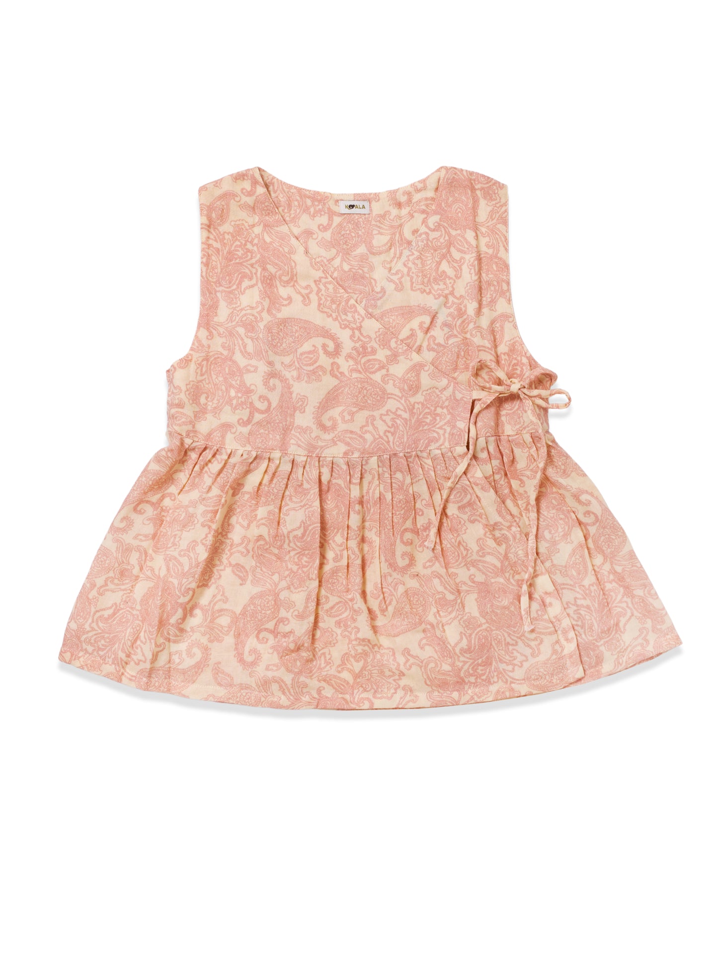 Peach Whisper Wrap Dress