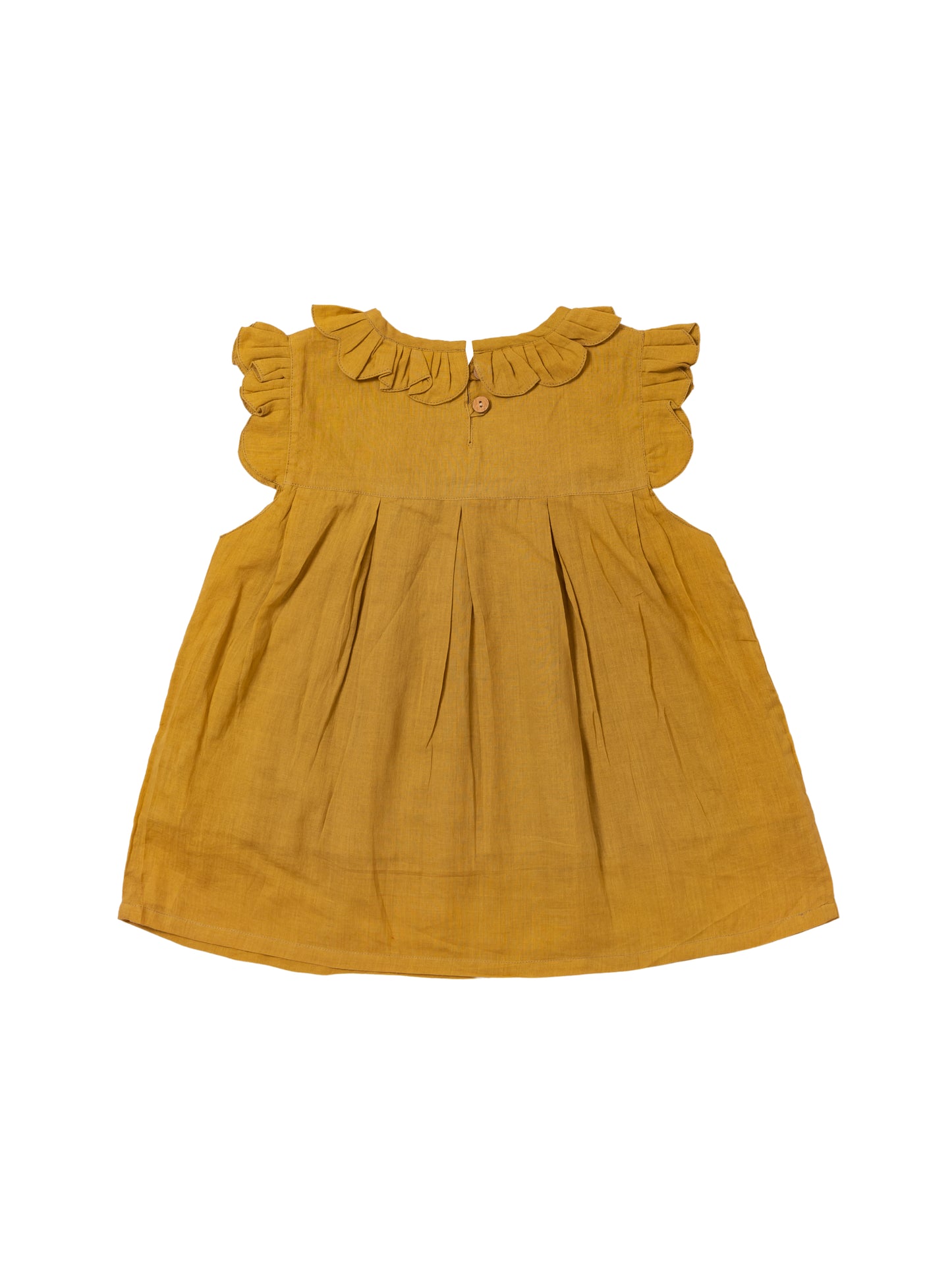 Golden Bloom Embroidered Dress
