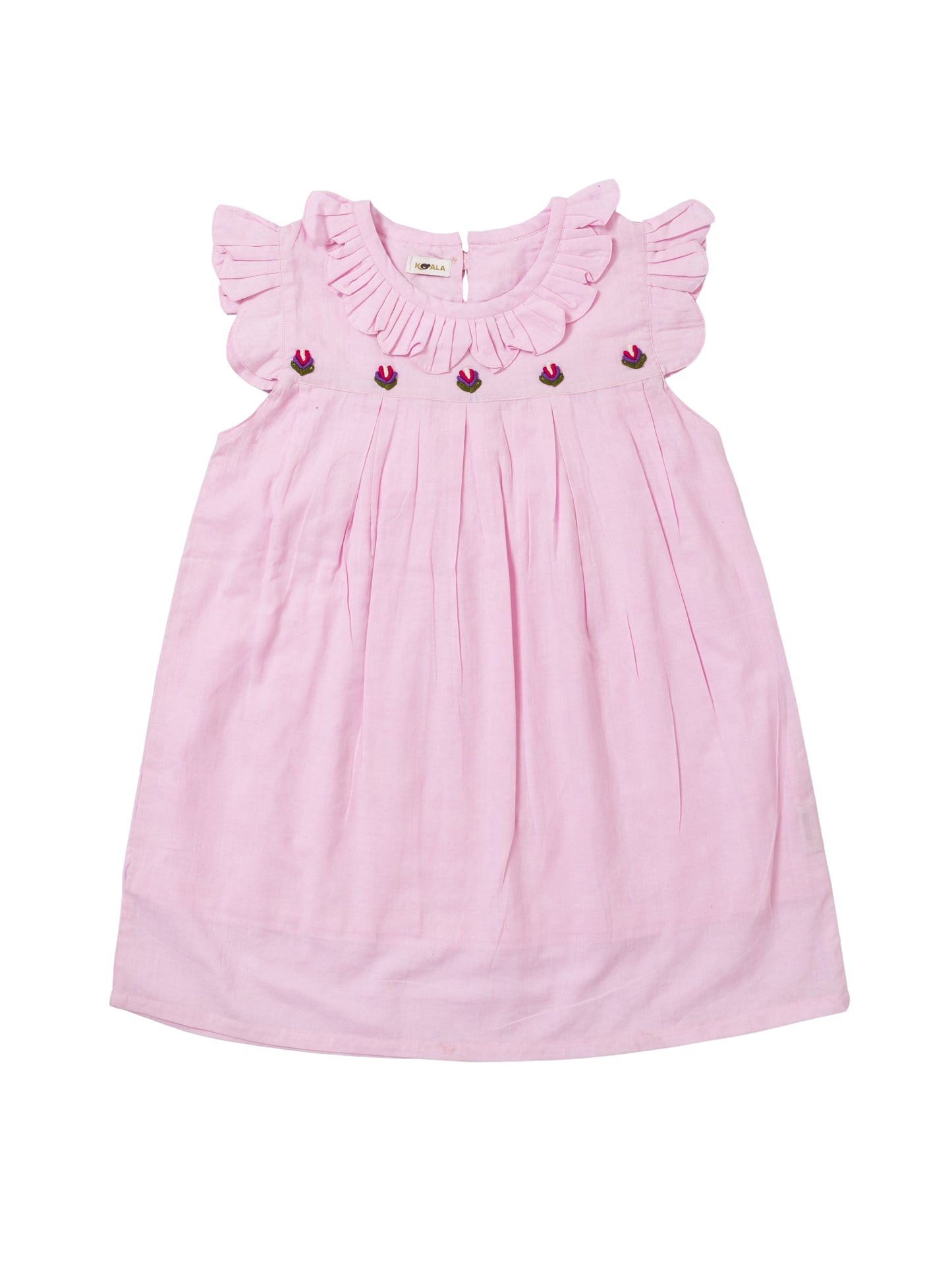 Pink Petal Embroidered Dress
