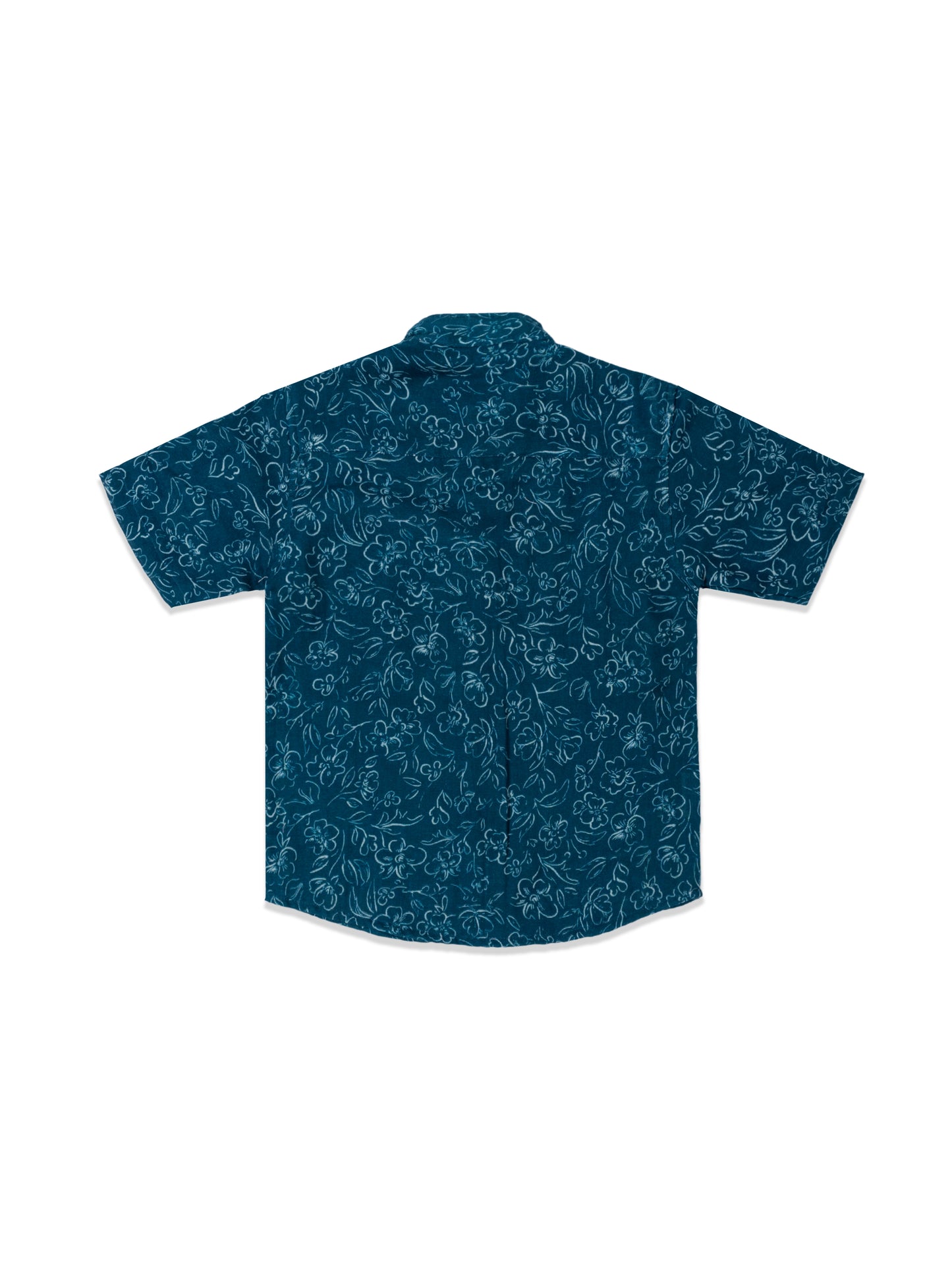 Boys Ocean Blue Half Sleeve Organic Cotton Shirt with Pants