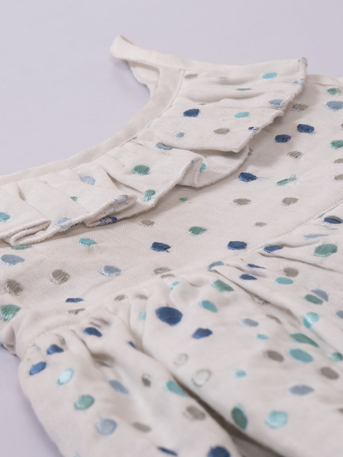 Ocean Dot Embroidered set