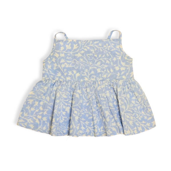 Sky Petal Front-Open Dress