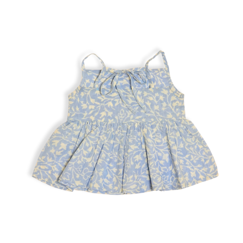 Sky Petal Front-Open Dress