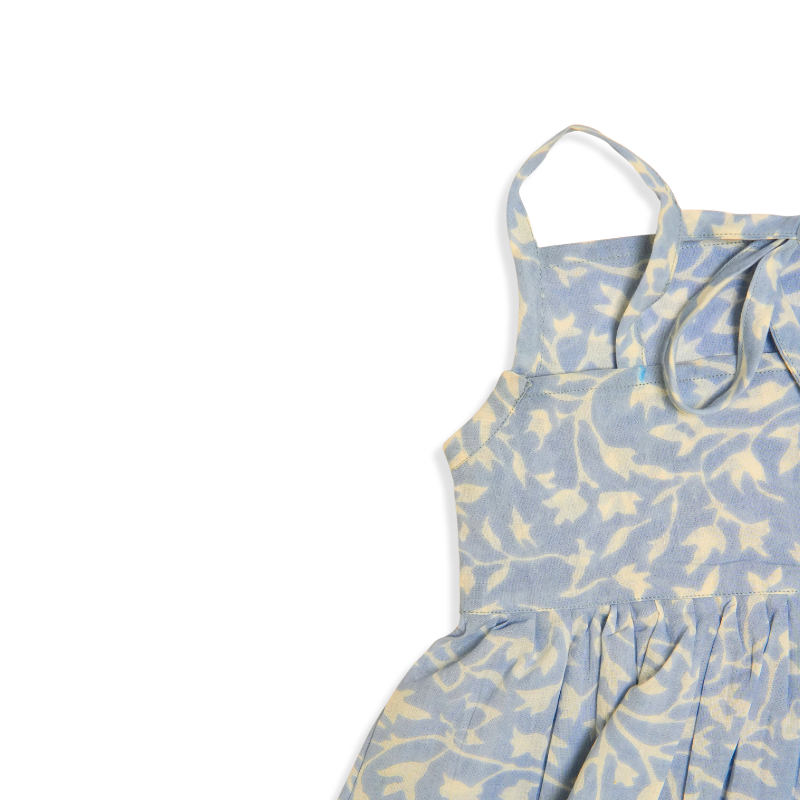 Sky Petal Front-Open Dress