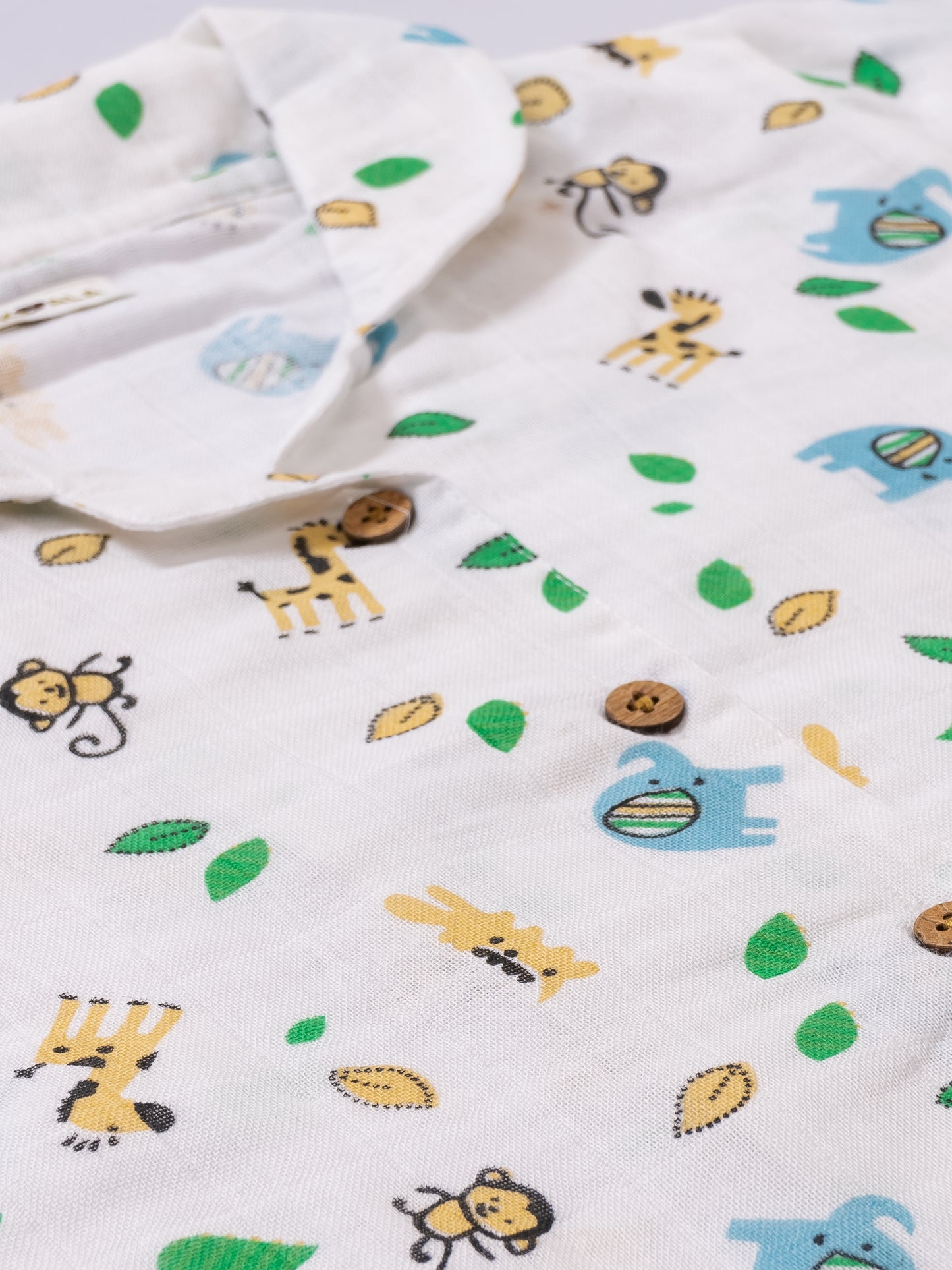 Muslin Cotton Nightsuit – Jungle Safari Print