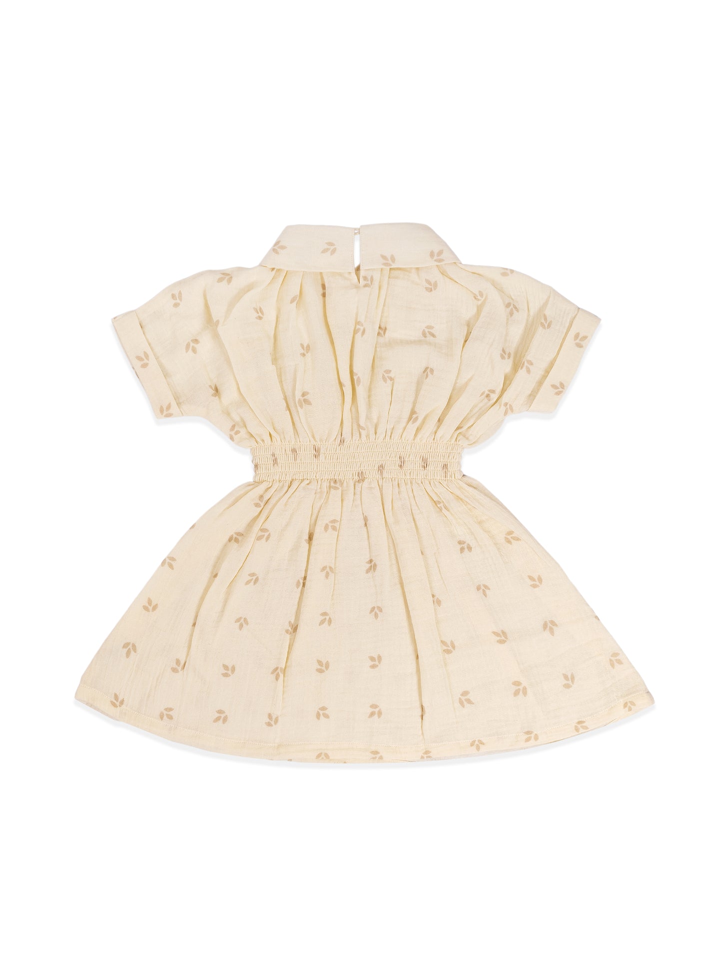 Ivory Petal Smocked Dress