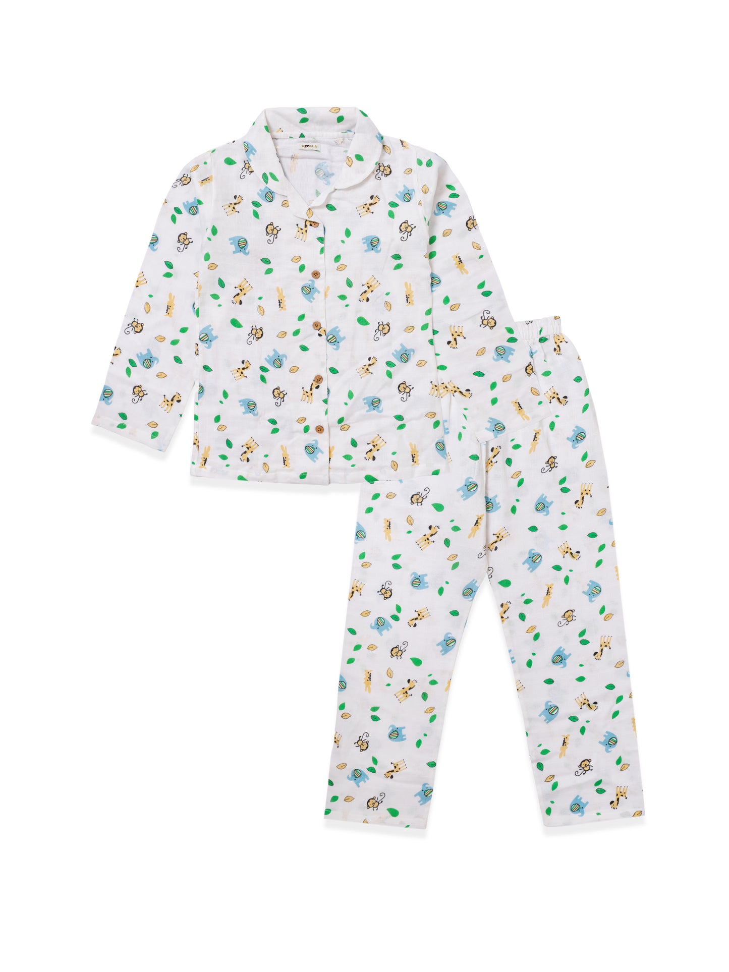 Muslin Cotton Nightsuit – Jungle Safari Print