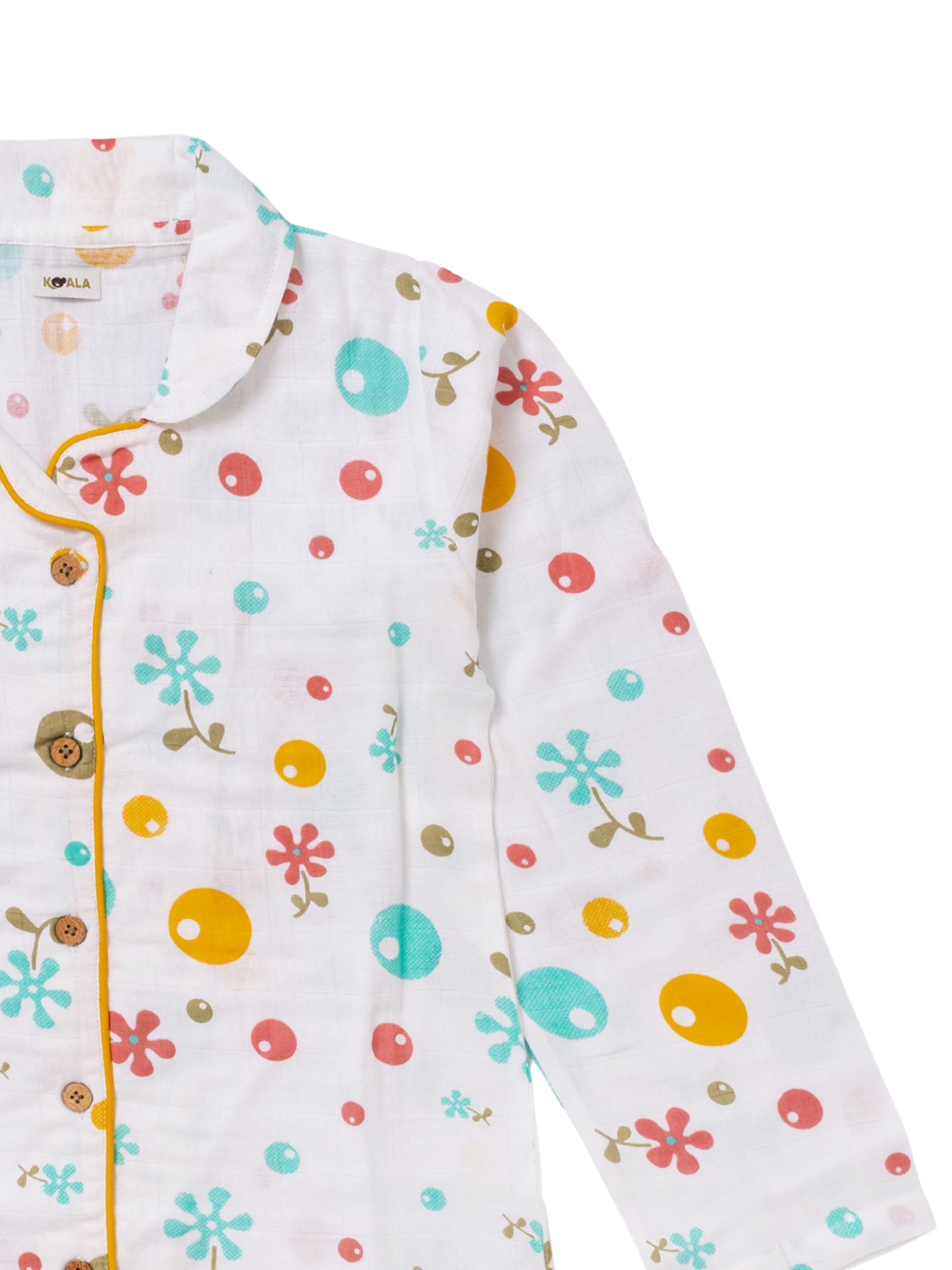 Muslin Cotton Nightsuit - Playful Dots