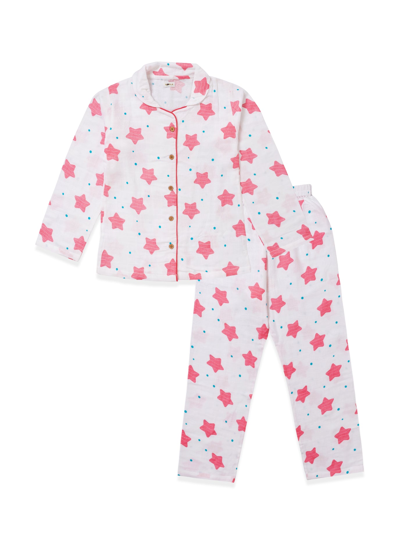 Muslin Cotton Nightsuit- Starry Dreams