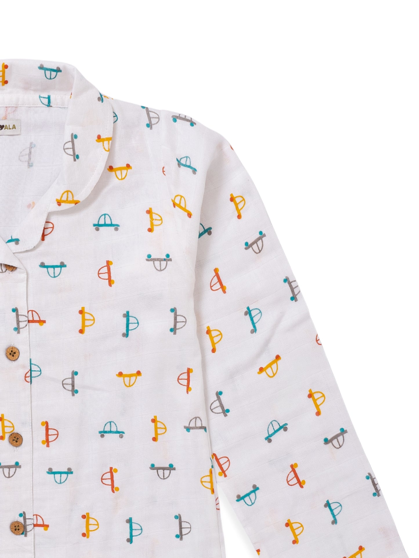 Muslin Cotton Nightsuit - Hot Wheels