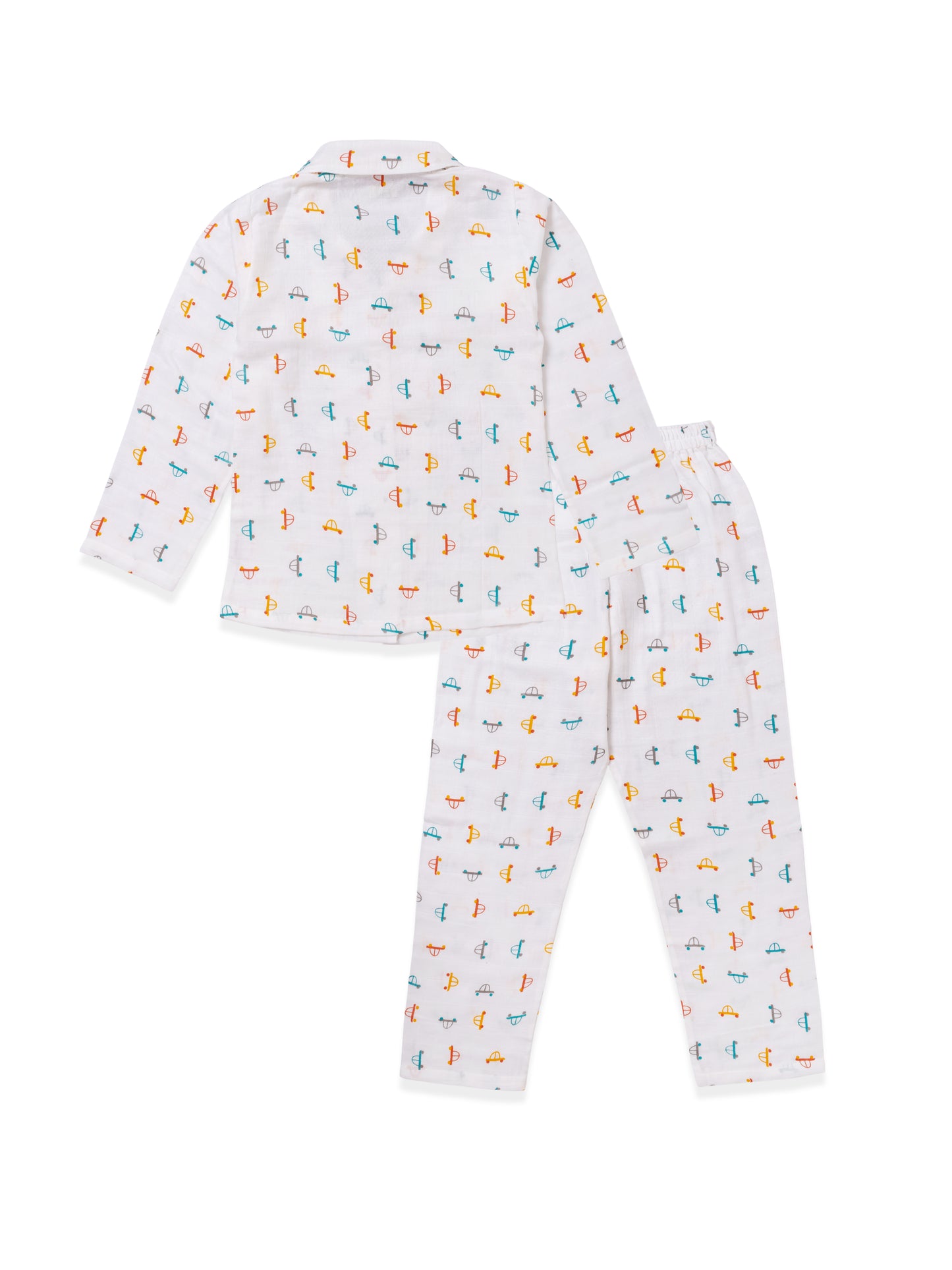 Muslin Cotton Nightsuit - Hot Wheels