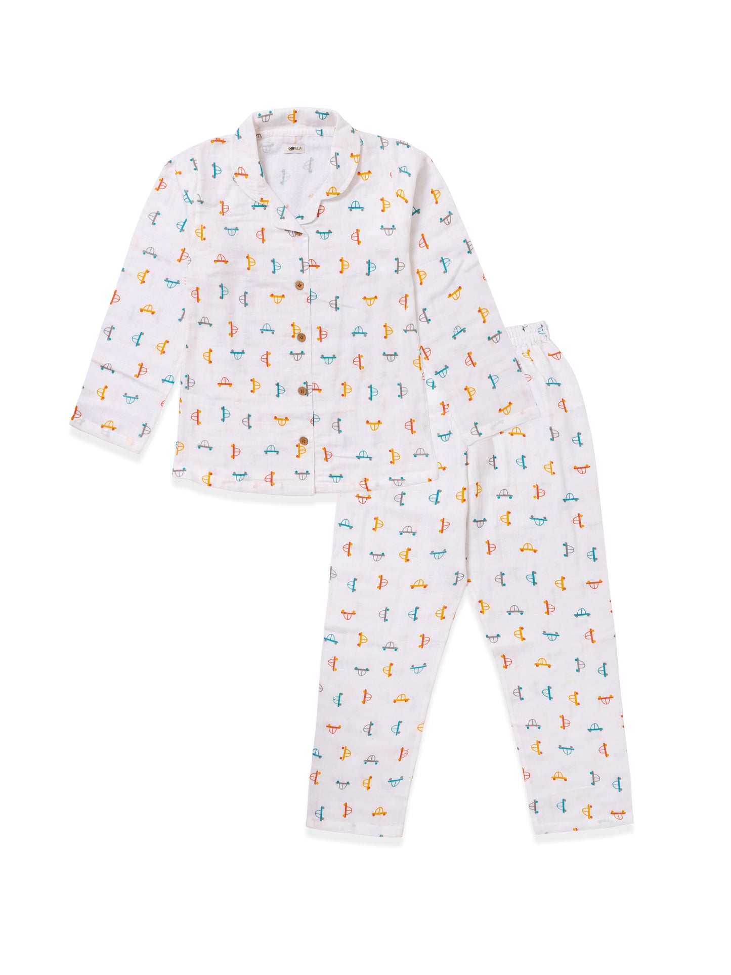 Muslin Cotton Nightsuit - Hot Wheels