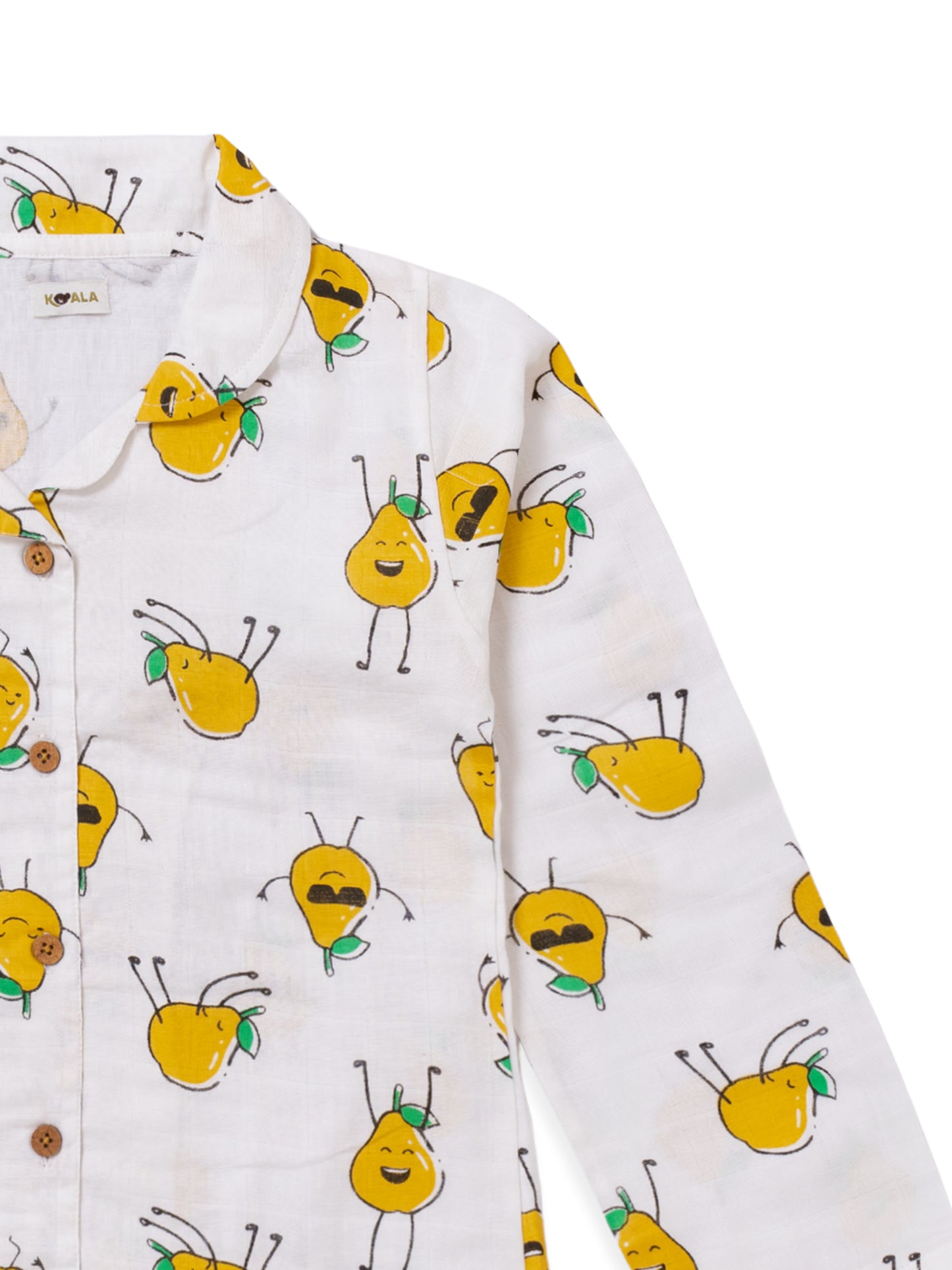 Muslin Cotton Nightsuit – Cheerful Pear Print