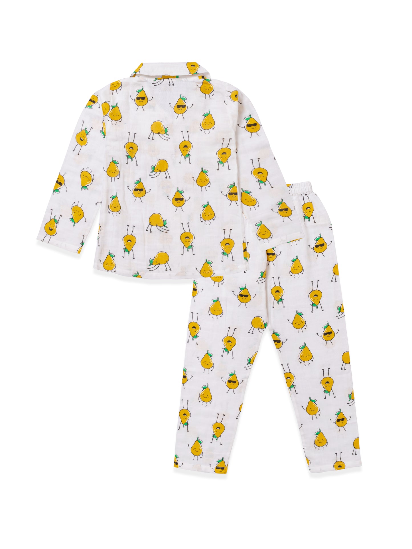 Muslin Cotton Nightsuit – Cheerful Pear Print