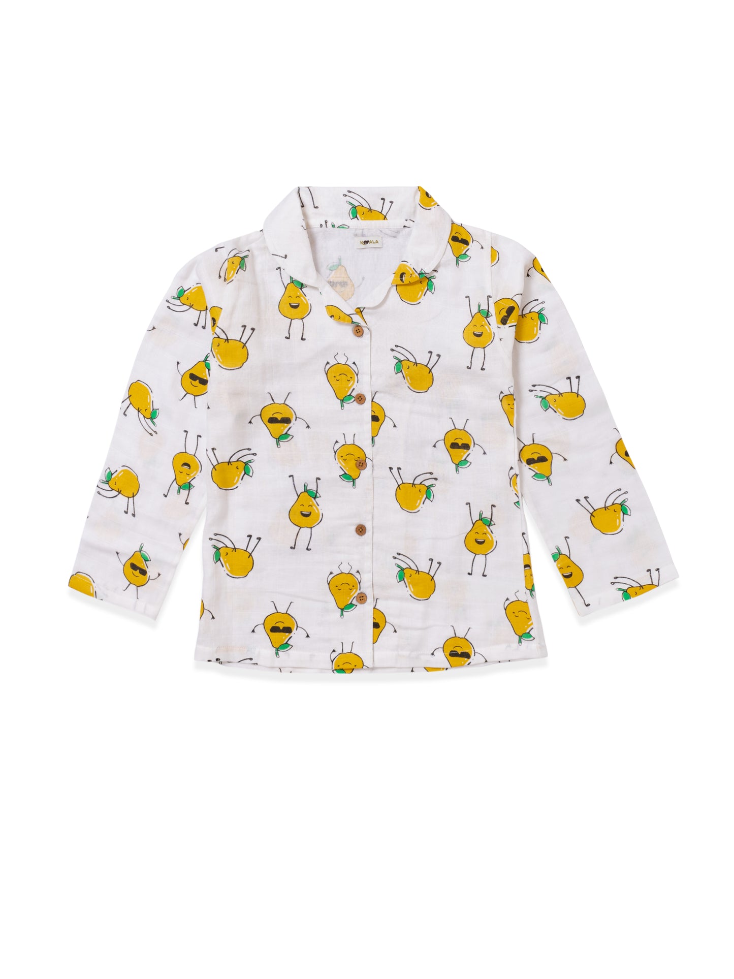 Muslin Cotton Nightsuit – Cheerful Pear Print