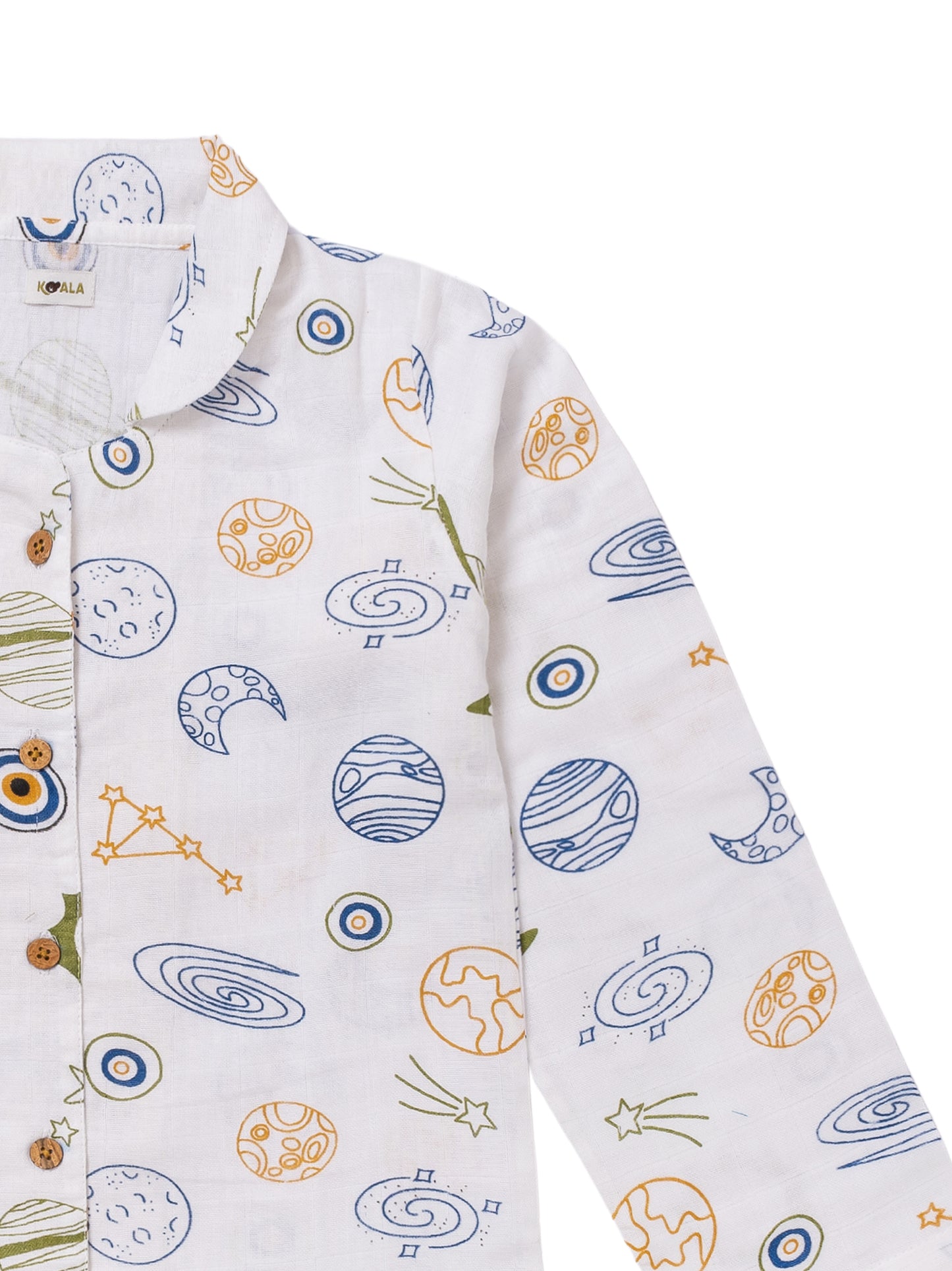 Muslin Cotton Nightsuit – Galaxy Adventure Print