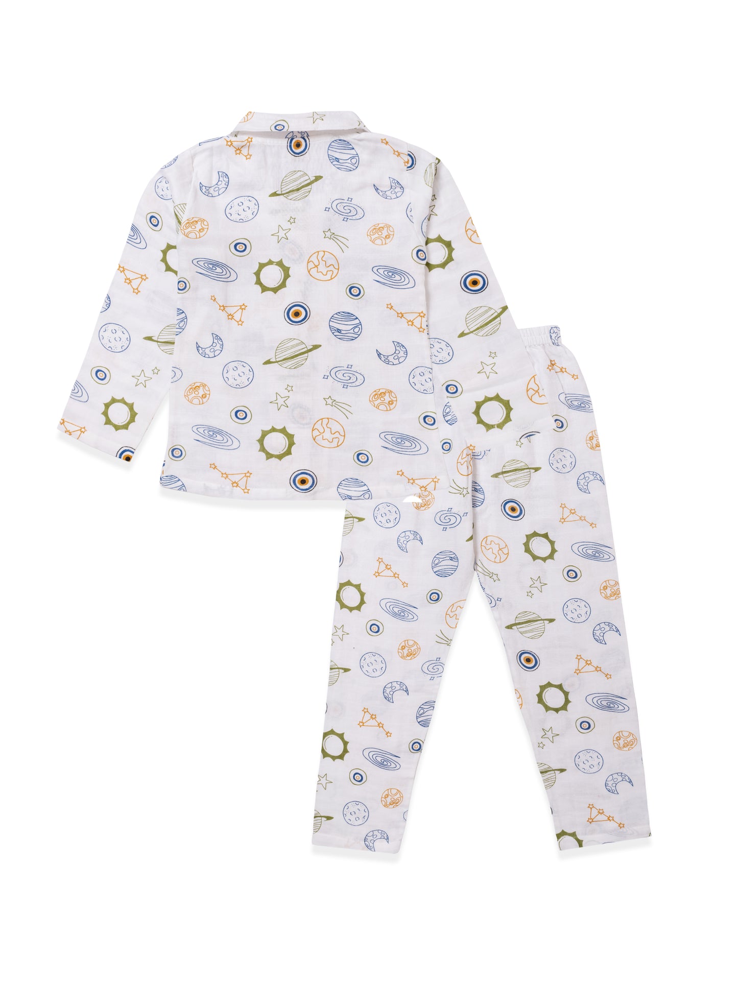 Muslin Cotton Nightsuit – Galaxy Adventure Print