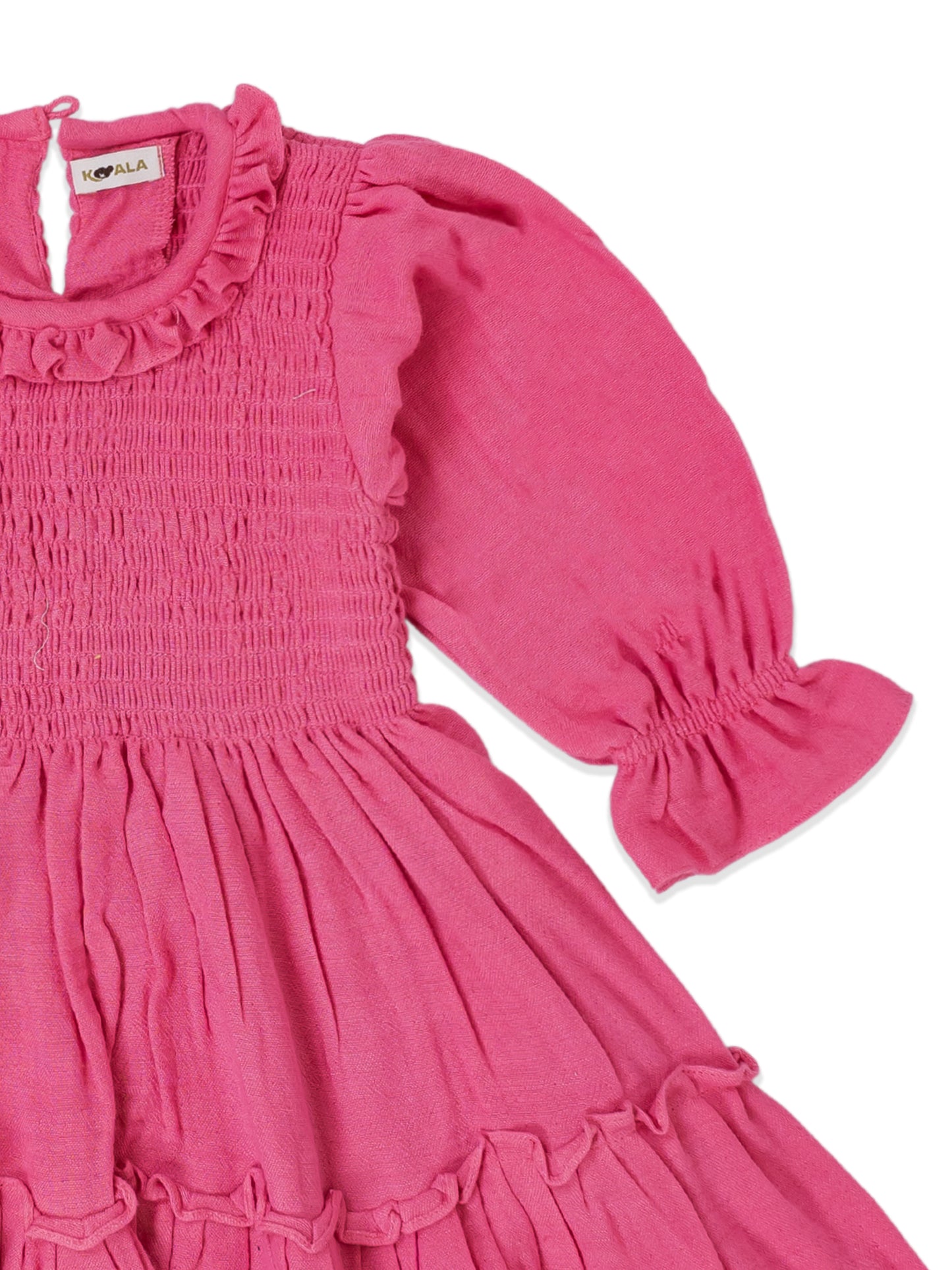 Rosé Ruffle Smocked Dress