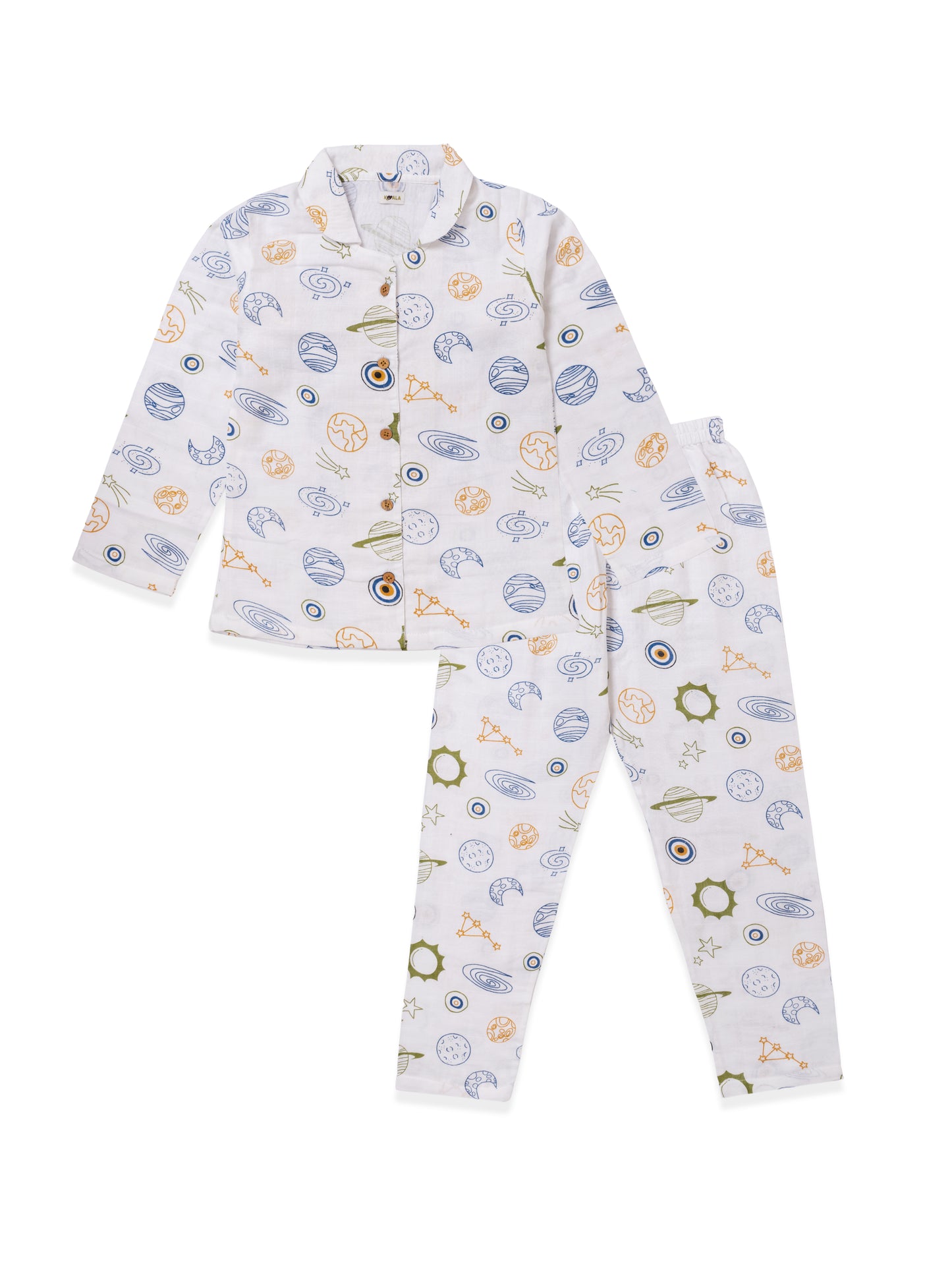 Muslin Cotton Nightsuit – Galaxy Adventure Print