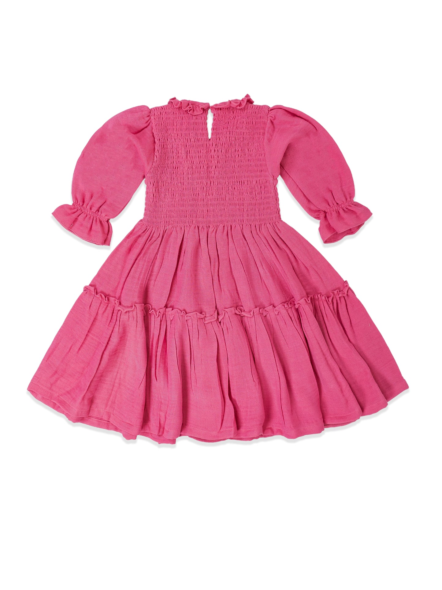 Rosé Ruffle Smocked Dress