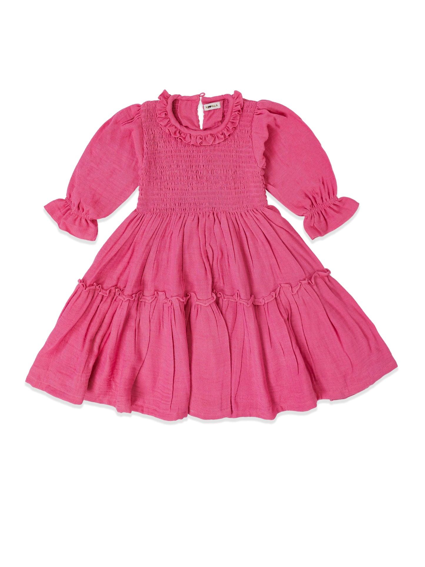 Rosé Ruffle Smocked Dress