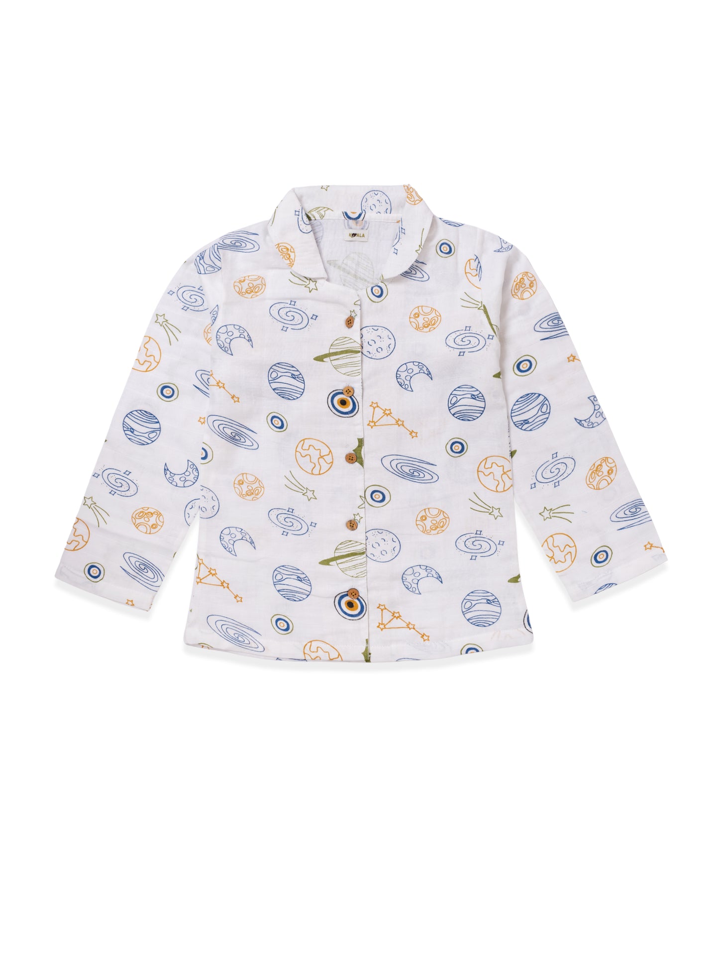 Muslin Cotton Nightsuit – Galaxy Adventure Print