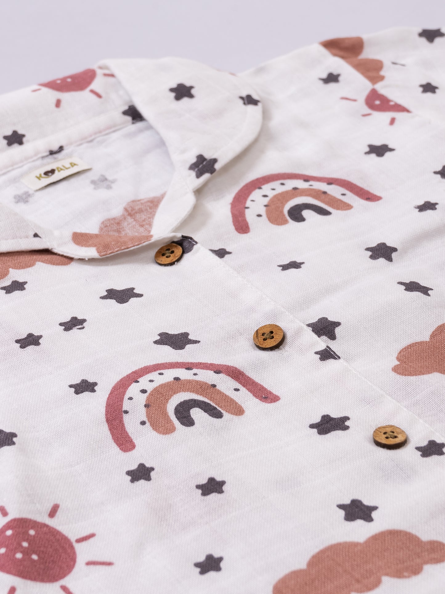 Muslin Cotton Nightsuit – Rainbow Dreams Print