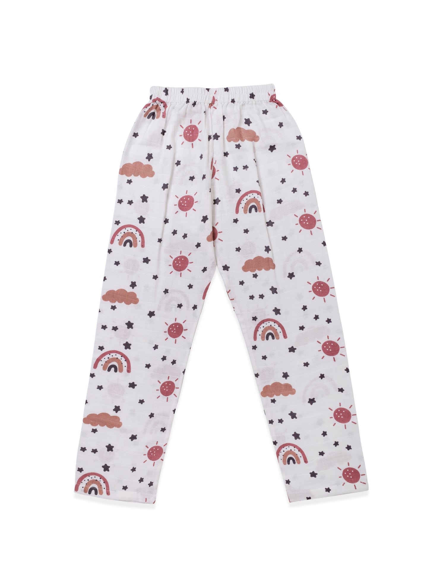 Muslin Cotton Nightsuit – Rainbow Dreams Print