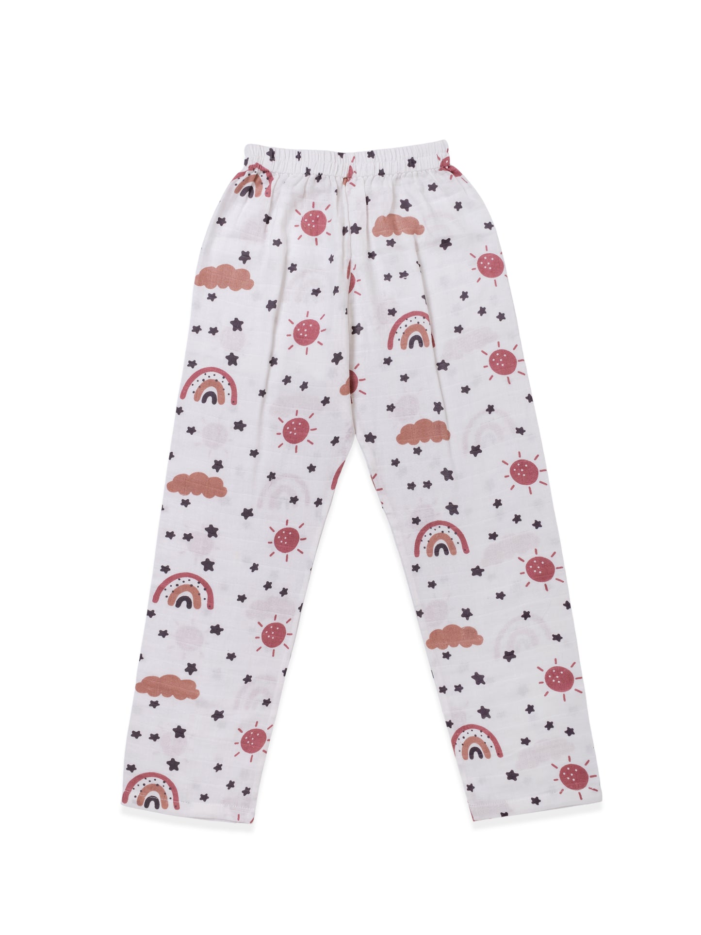 Muslin Cotton Nightsuit – Rainbow Dreams Print