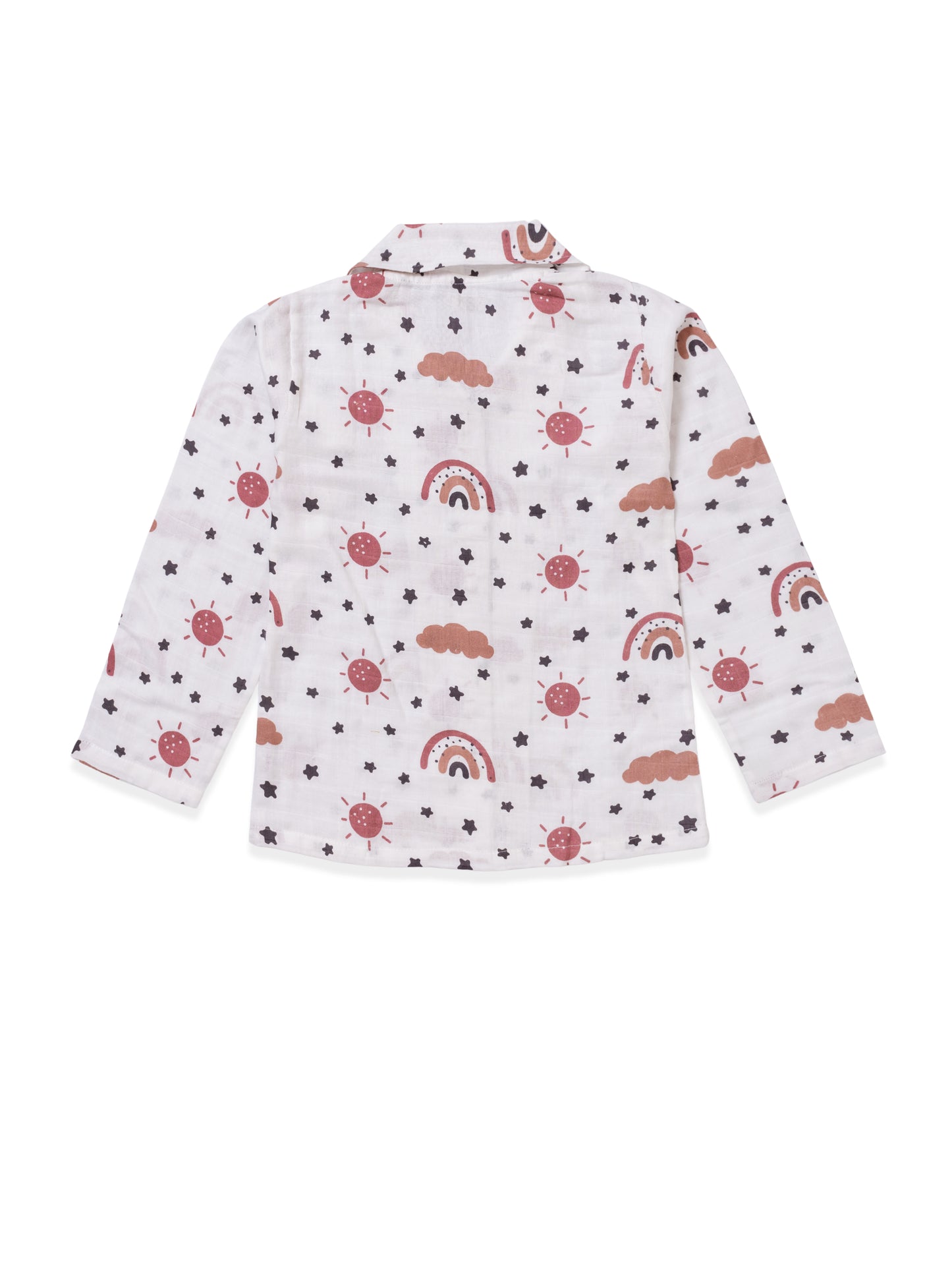 Muslin Cotton Nightsuit – Rainbow Dreams Print