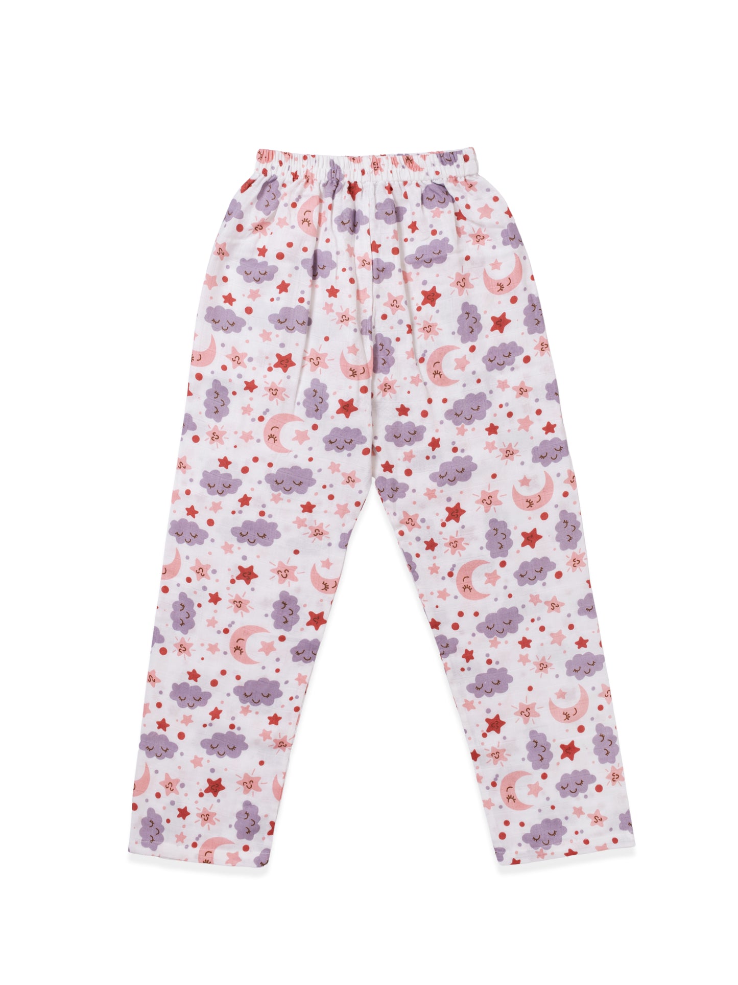 Muslin Cotton Nightsuit – Moon & Stars Print