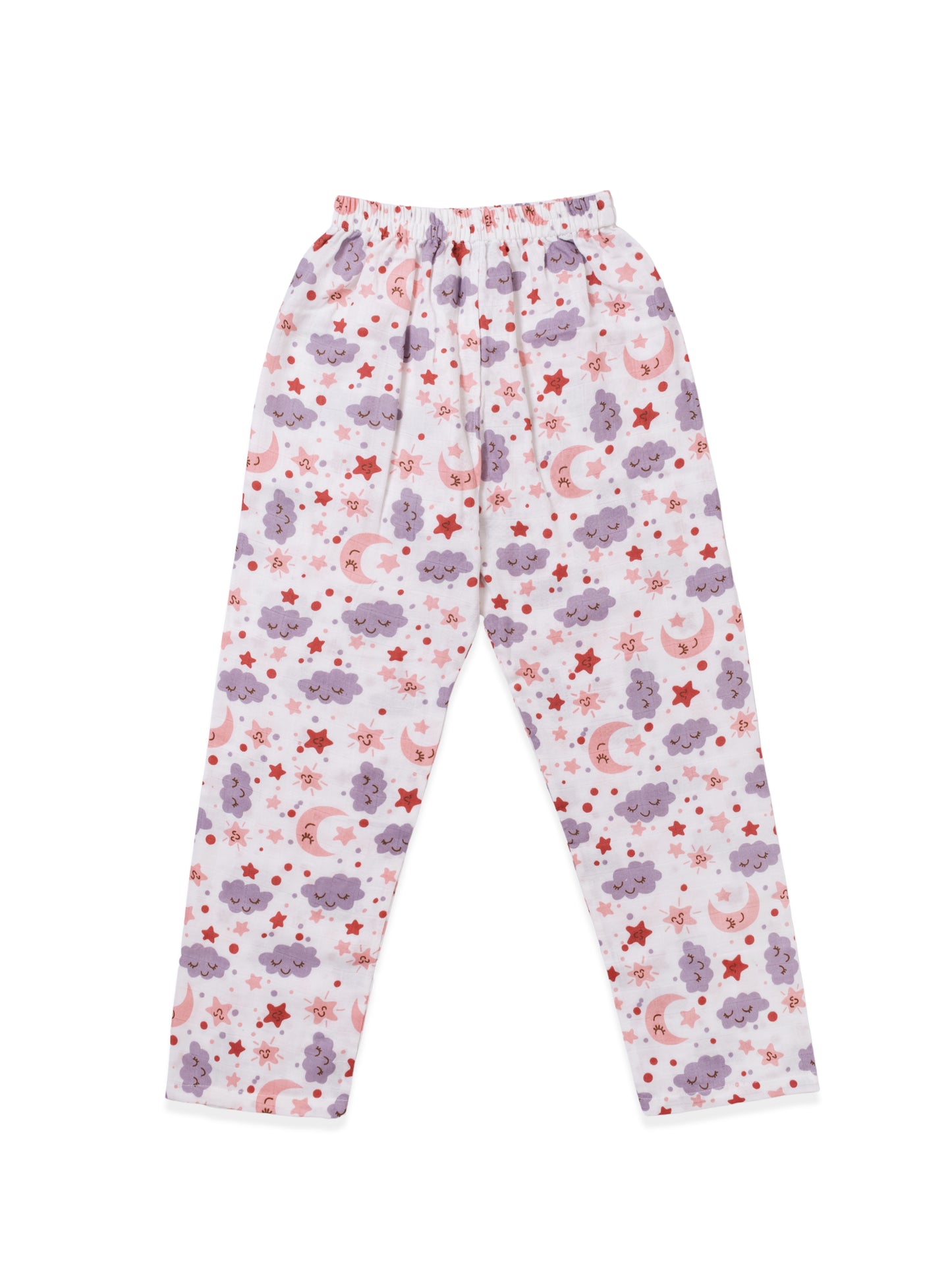 Muslin Cotton Nightsuit – Moon & Stars Print