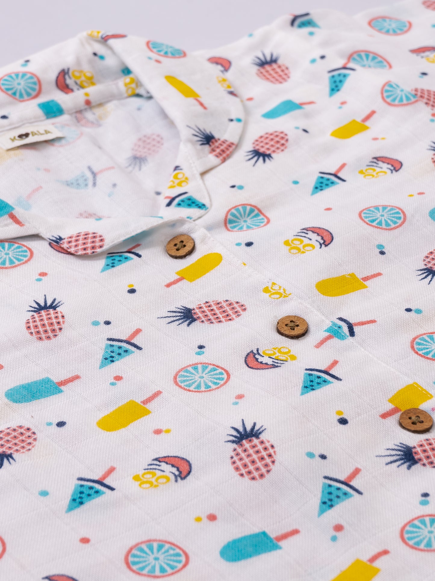 Muslin Cotton Nightsuit – Ice Cream & Lollipop Print