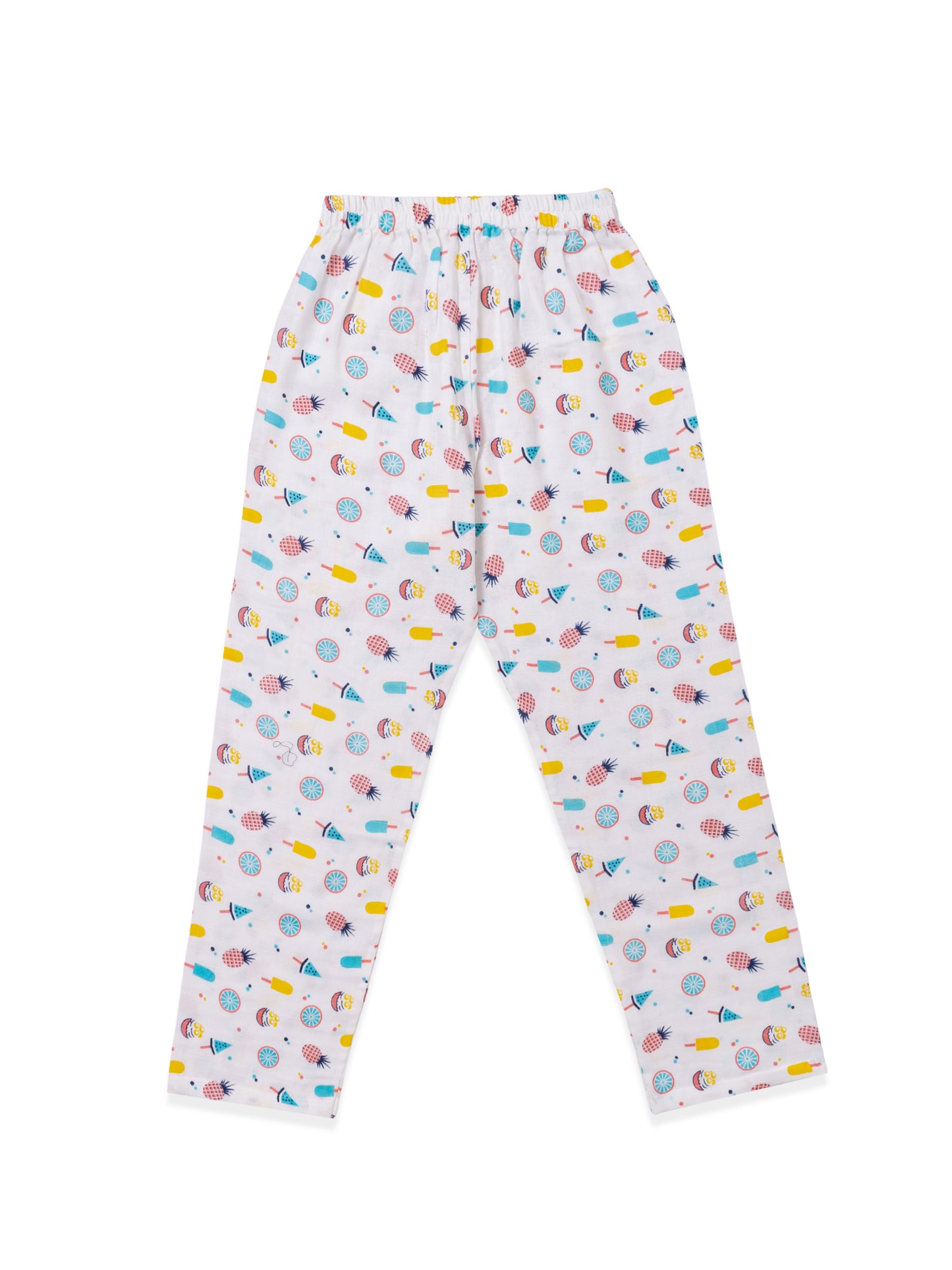 Muslin Cotton Nightsuit – Ice Cream & Lollipop Print
