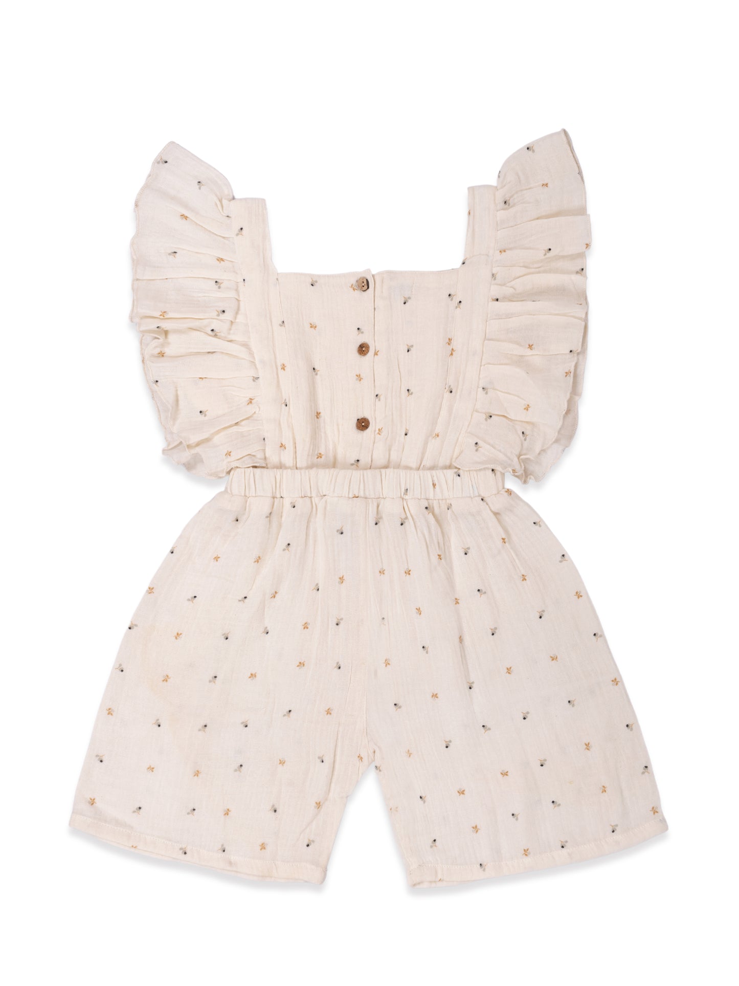 Girls White Jumpsuit